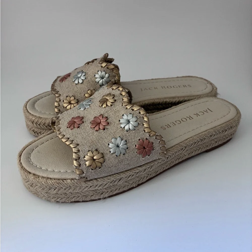 Jack Rogers Women's Espadrilles with Floral Accents (7M) NWT!